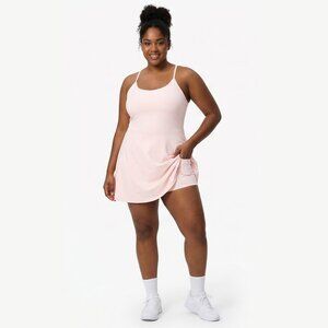 Ultra-Soft Athletic Dress with Built-in Shorts & Pockets | Light Pink